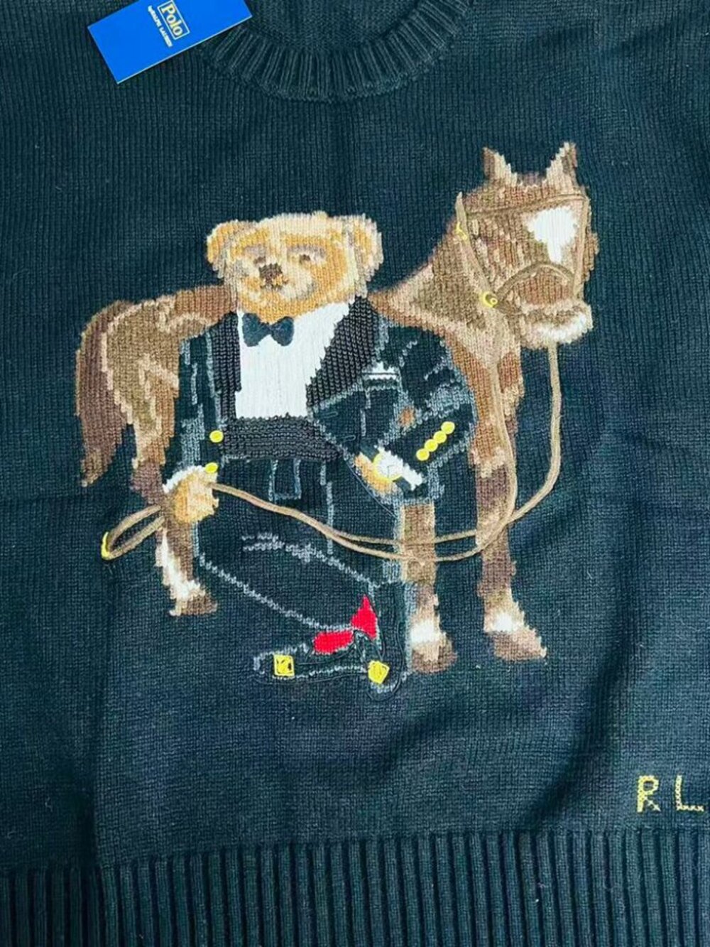 Polo Ralph Lauren Bear Horse Wool Sweater - Picture 3 of 7